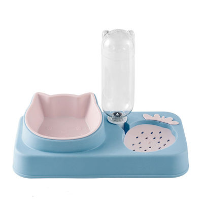 Cuenco para mascotas fácil de llevar antibotón automático de agua potable Cuenco para perros con protección contra la boca mojada