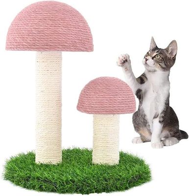 Post de escalada para gatitos en interiores con hongo sostenible Post de rascado para gatos con juguete interactivo