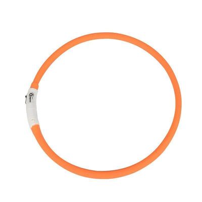 Collar para perros de luz LED con logotipo personalizado USB Recargable a prueba de agua 3 modos de destello