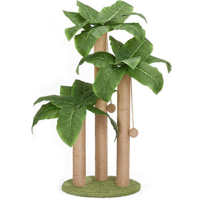 Muebles para gatos Casa de mascotas 80 cm de altura Sisal natural Árbol de gato con bola y 3 pilares