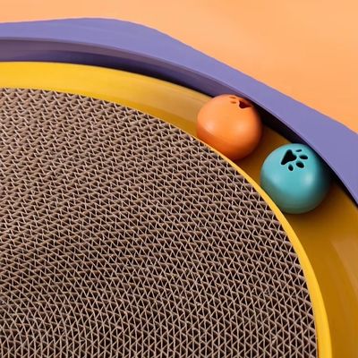Cachorro para gatos de madera de cartón ovalado ondulado Cachorro cama salón juguete de entrenamiento duradero para gatos