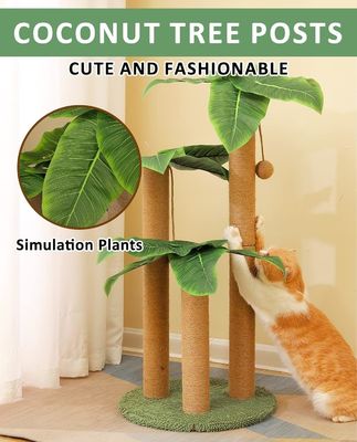 31.5 pulgadas Sisal gato rascado poste Muebles para gatos Casa de mascotas para gatos de interior