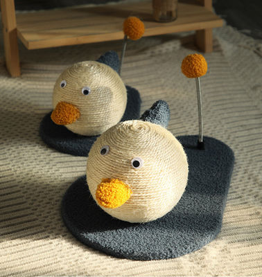 Muebles de gato de madera de ODM Sisal Eco amigable juguete de mascotas de gatos de raspadora de pelota cama de gato sostenible