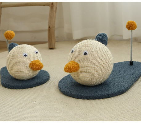Muebles de gato de madera de ODM Sisal Eco amigable juguete de mascotas de gatos de raspadora de pelota cama de gato sostenible