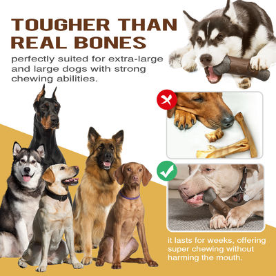Servicio de personalización proporcionado TPR juguete perrito duradero juguete de mascar para masticadores agresivos