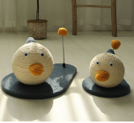 Gato rascándose Pato forma Árbol de gato Sisal Marco de escalada Garrafa de bolas Rascador de garras Placa