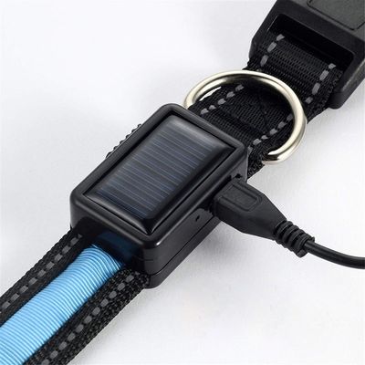 Collar para perros de silicona de PVC reflector impermeable con portador de rastreo para etiqueta de aire para mascotas GPS LED