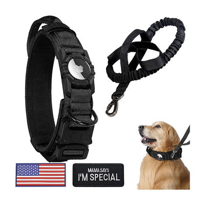 Collar reflector de nylon para perros Collar de entrenamiento GPS ajustable con porta Airtag