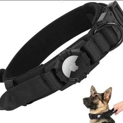 Collar de entrenamiento de perros de nylon para correr caminar senderismo Airtag rastreador de protección de la caja ahora
