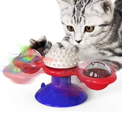 Dispensador de alimentos TPR Juguetes interactivos para gatos Diseño de juguete para mascotas para gatos de interior Material ABS