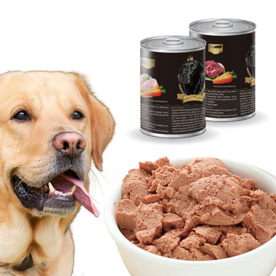 Comida enlatada para perros de sabor mixto para OEM/ODM Pollo, carne de res, vegetales húmedos para mascotas, golosinas cremosas