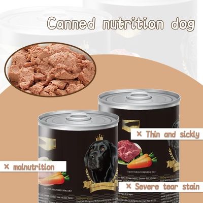 Comida enlatada para perros de sabor mixto para OEM/ODM Pollo, carne de res, vegetales húmedos para mascotas, golosinas cremosas
