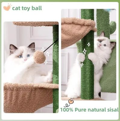 Gato rascando casa juguete pequeño gato verde árbol cactus gatito rascador para gatos de interior