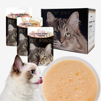 Gastronomía de pollo y carne de res sabor de pescado sabor húmedo comida para mascotas gatos golosinas salsa húmeda comida para perros