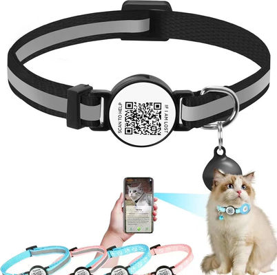 Logotipo personalizado Collar de entrenador de mascotas aceptable con código QR Material de poliéster blando