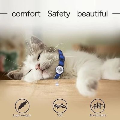 Logotipo personalizado Collar de entrenador de mascotas aceptable con código QR Material de poliéster blando