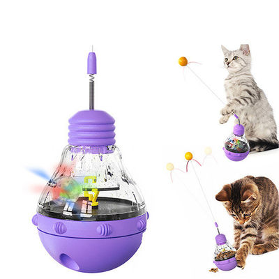 Boleta de luz de varilla giratoria multifuncional para gatos y alimentador lento para gatos de interior