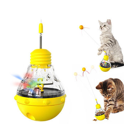 Boleta de luz de varilla giratoria multifuncional para gatos y alimentador lento para gatos de interior