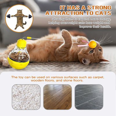 Dispensador de golosinas para gatos juguetones Fuego de alimentos bombilla rotativa Flash Tumbler
