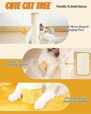 Percha de peluche Árbol de gato lindo Nube blanca Torre de gato para gatos pequeños y animales