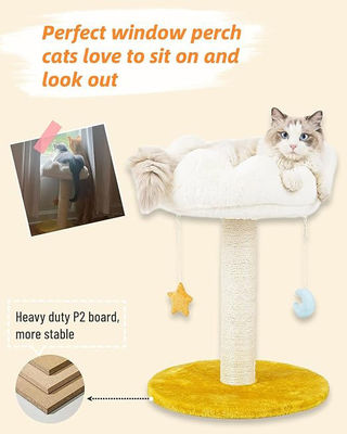 Percha de peluche Árbol de gato lindo Nube blanca Torre de gato para gatos pequeños y animales