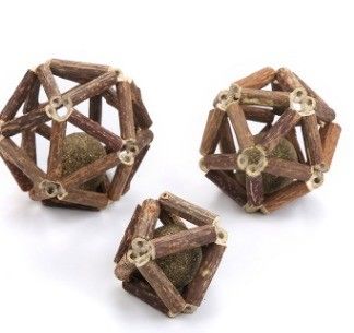 Bastones de uva de plata naturales sostenibles Interactivo juguete de masticación de gatos para diversión y limpieza de dientes