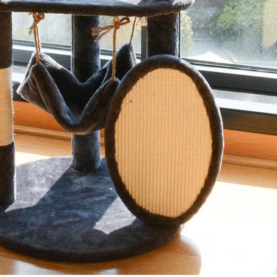 Avanzado de madera moderno de gatos Sisal rascador de múltiples niveles de gato de escalada marco y hamaca