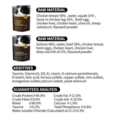 Comida de gatos enlatada enlatada popular con servicio de personalización proporcionado 85g para gatitos cachorros
