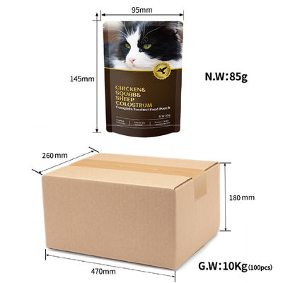 Comida de gatos enlatada enlatada popular con servicio de personalización proporcionado 85g para gatitos cachorros