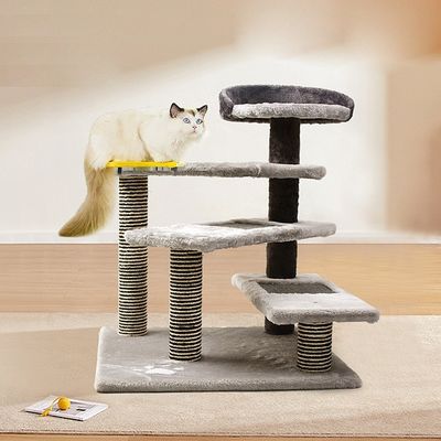 Condo de gatos de 5 niveles con postes de rascado de Sisal Torre de escalada de gatos