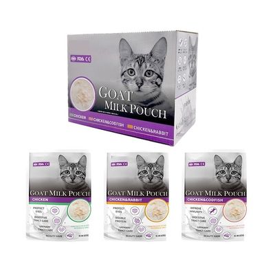 Gato Snacks Pollo Conejo Bacalao Perro Tratos Leche de cabra en polvo Bolso Gato Alimento húmedo