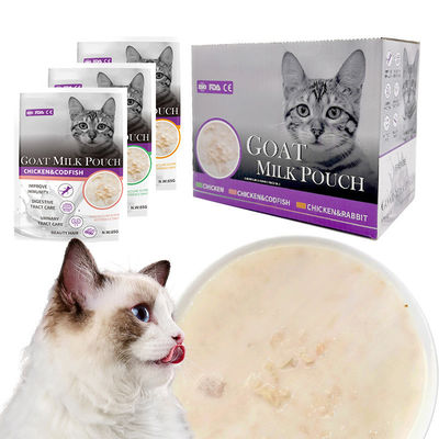 Gato Snacks Pollo Conejo Bacalao Perro Tratos Leche de cabra en polvo Bolso Gato Alimento húmedo