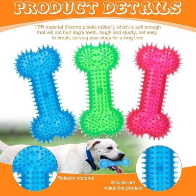 Juguete de mascota TPR personalizado en forma de hueso para masticadores agresivos No tóxico y duradero