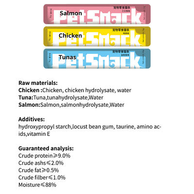 Principales ingredientes Atún 15 g/pcs Bastones para gatos para suplementos de nutrientes y calcio
