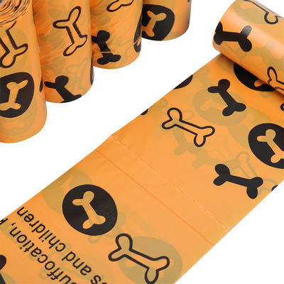 Personalizar Logotipo de mascotas Poop bolsas limpias EPI biodegradable Perro gato bolsas de basura 315 Cuenta