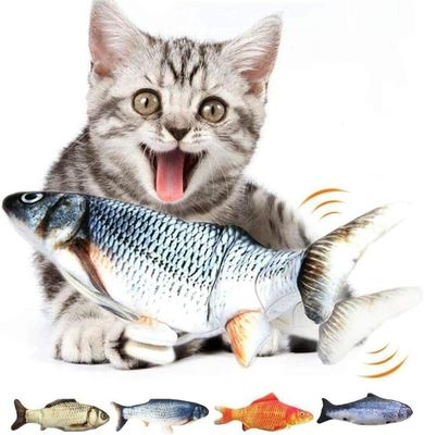 Catnip Plush Electric Moving Fish Cat Toy para un tiempo de juego sostenible e interactivo