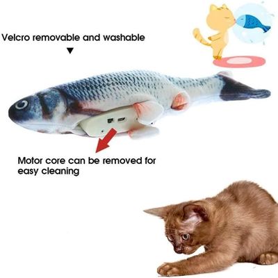 Catnip Plush Electric Moving Fish Cat Toy para un tiempo de juego sostenible e interactivo