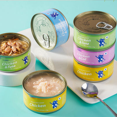 1 año de vida útil Sabores mixtos para mascotas y gatos Alimentos húmedos 170 g Carne blanca Alimentos enlatados para gatos