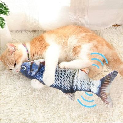 Catnip Plush Electric Moving Fish Cat Toy para un tiempo de juego sostenible e interactivo