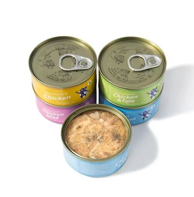 Proteína de etiqueta privada personalizada húmeda alimentos enlatados para gatos para la salud y sabores múltiples