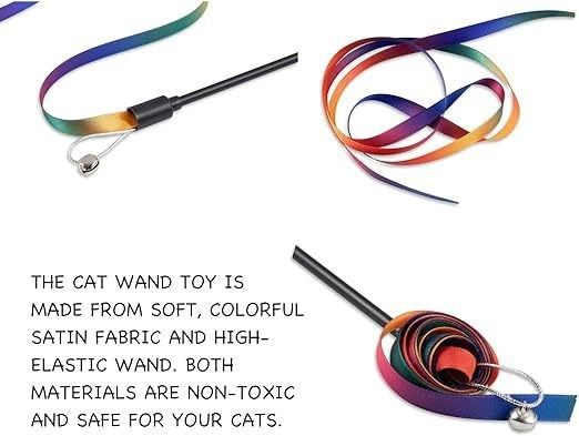 2024 Cat Teaser Stick Toy Plastic Cat Interactive Toy con ventaja de mucho tiempo