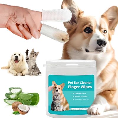 Cuidado de mascotas Cuidado de mascotas Perro limpiador de orejas Limpieza de dedos para gatos Perros extra grandes y blancos