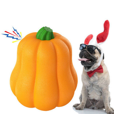 Gran bola de juguete de perro de calabaza bola de masticación TPR duradera para entrenamiento y limpieza de dientes