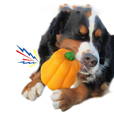Gran bola de juguete de perro de calabaza bola de masticación TPR duradera para entrenamiento y limpieza de dientes