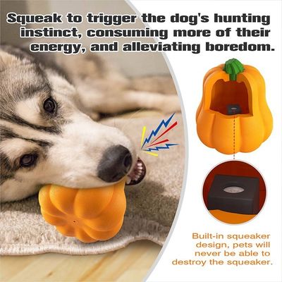 Gran bola de juguete de perro de calabaza bola de masticación TPR duradera para entrenamiento y limpieza de dientes