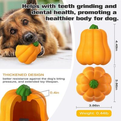 Gran bola de juguete de perro de calabaza bola de masticación TPR duradera para entrenamiento y limpieza de dientes