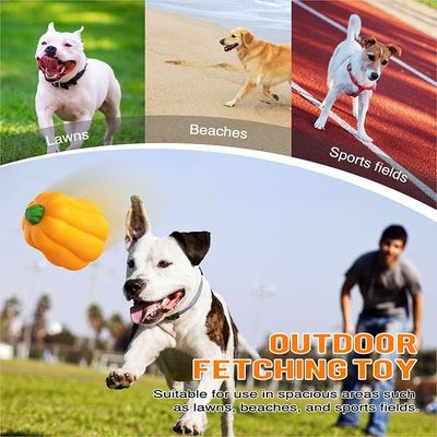 Gran bola de juguete de perro de calabaza bola de masticación TPR duradera para entrenamiento y limpieza de dientes