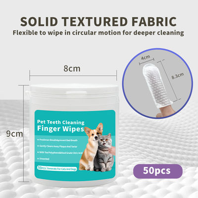 Limpiezas de dientes para gatos y perros sin enjuagar.