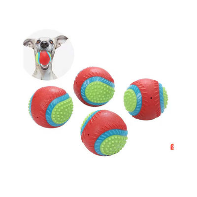 Juego de juguetes para perros de rebote alto bola indestructible de caucho natural para masticadores agresivos