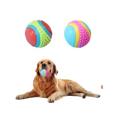 Juego de juguetes para perros de rebote alto bola indestructible de caucho natural para masticadores agresivos